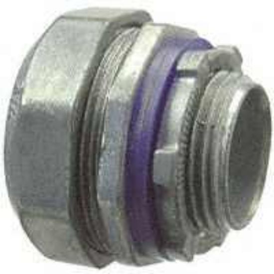 Picture of 1-1/4" Liquid-Tight Flexible-Conduit Connector Multi-Piece Die-Cast-Zinc